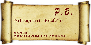 Pellegrini Botár névjegykártya